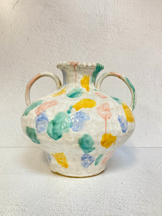 Large Watercolor Amphora with Dots