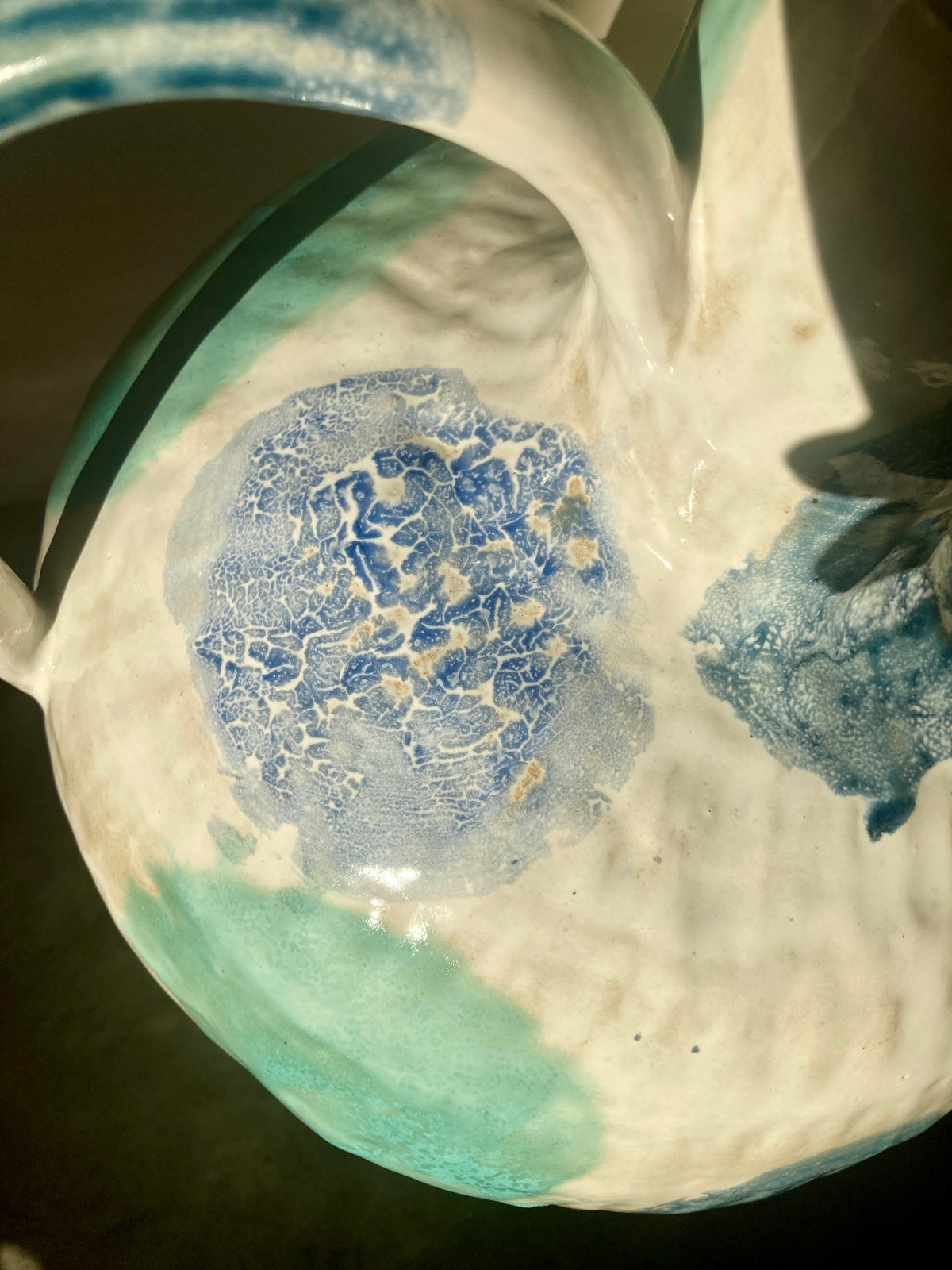 Blue & green watercolor amphora