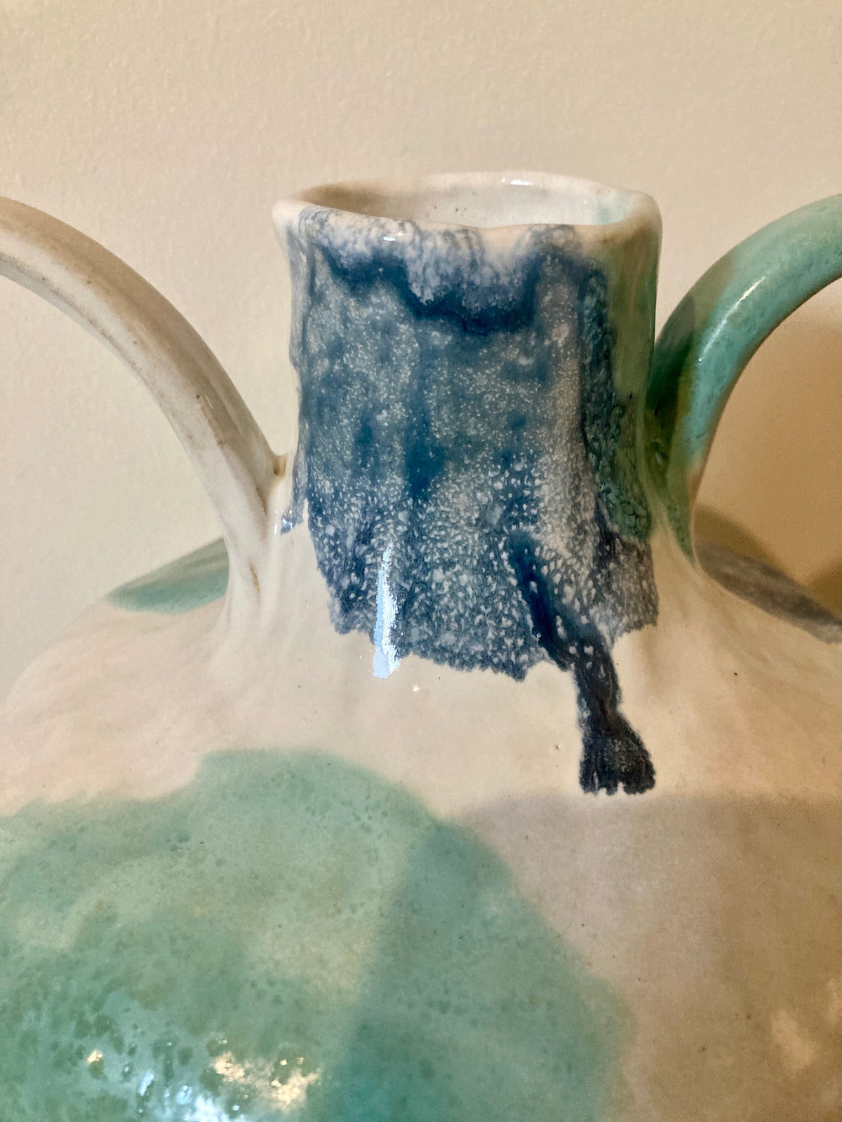 Blue & geen watercolor vase
