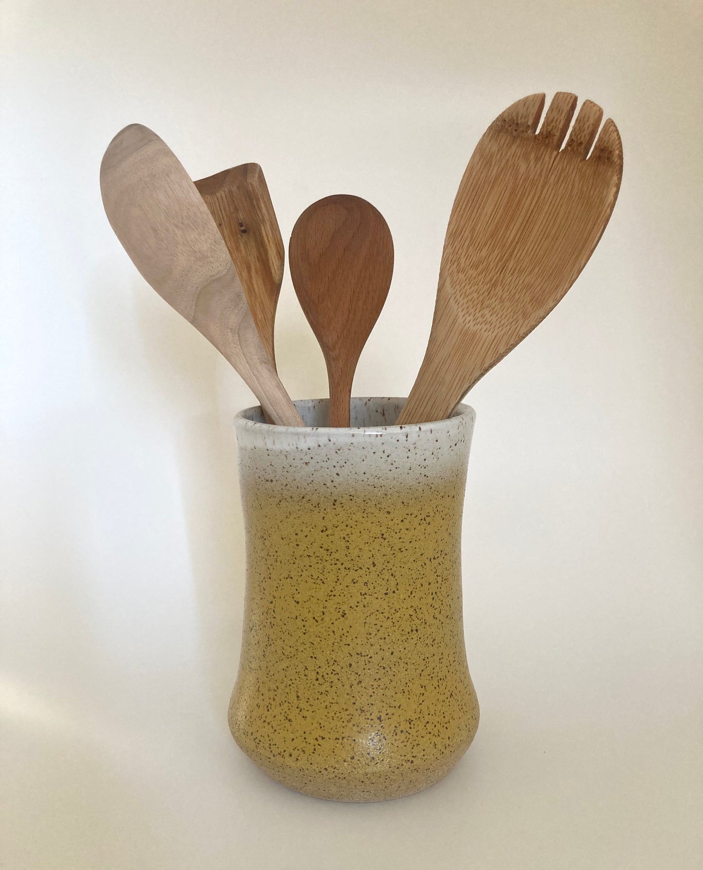 Yellow gradient utensil holder or vase