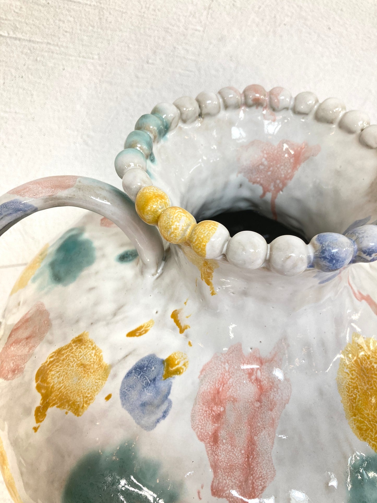 Large Watercolor Amphora with Dots