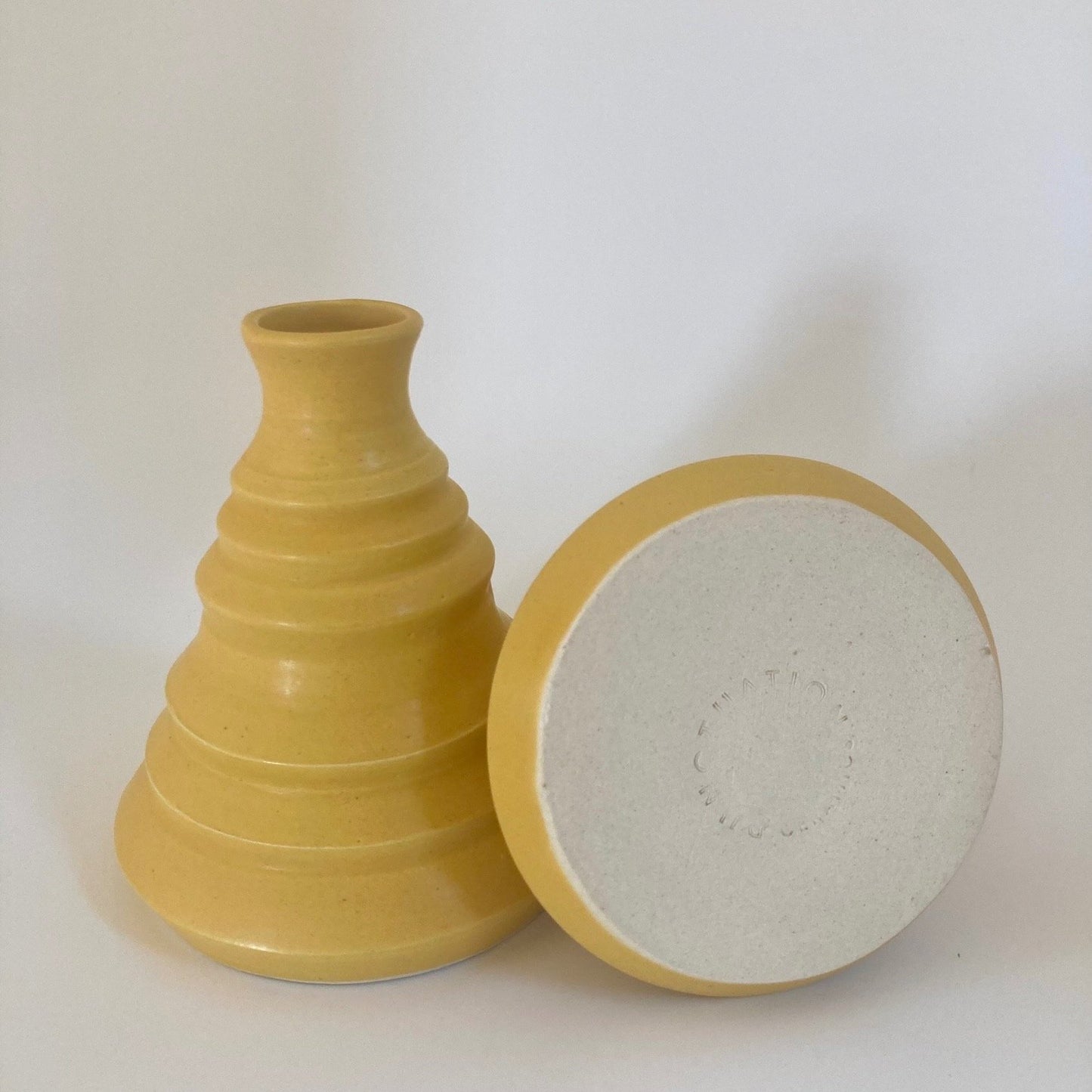 Yellow Ziggy candleholder