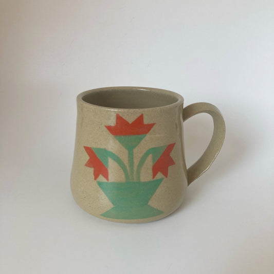 Flower quilt mug