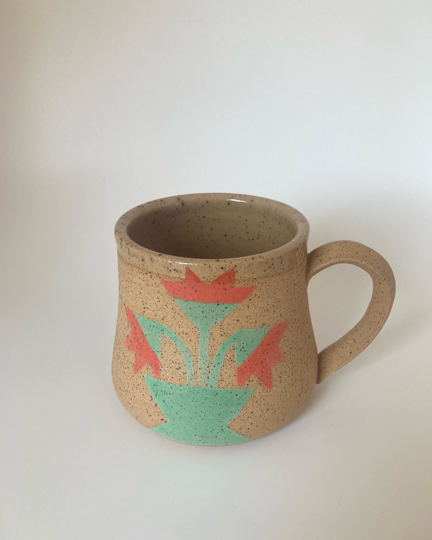 Flower quilt mug